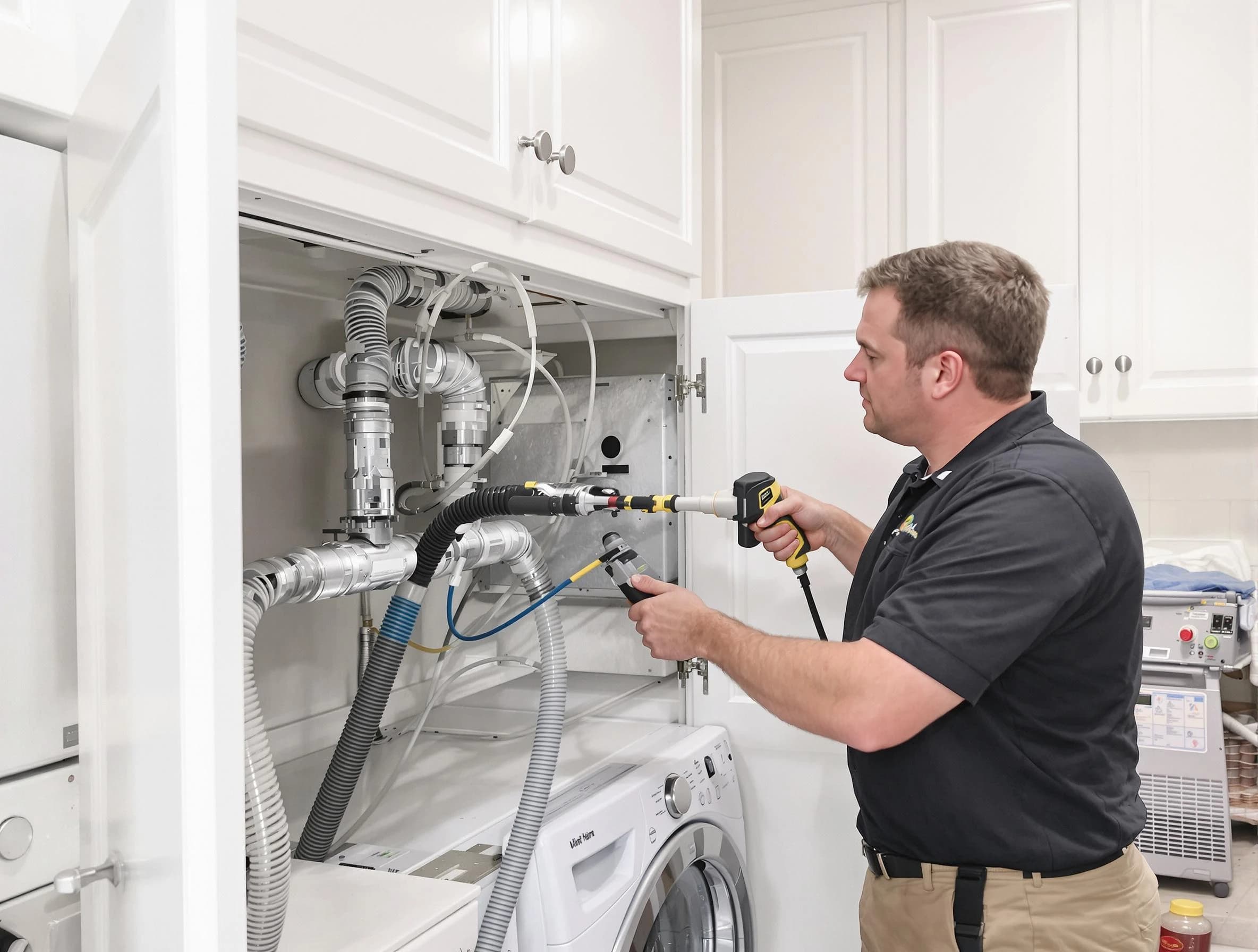 Fountain Hills Dryer Vent Cleaning professional removing severe blockage from a clogged dryer vent in Fountain Hills
