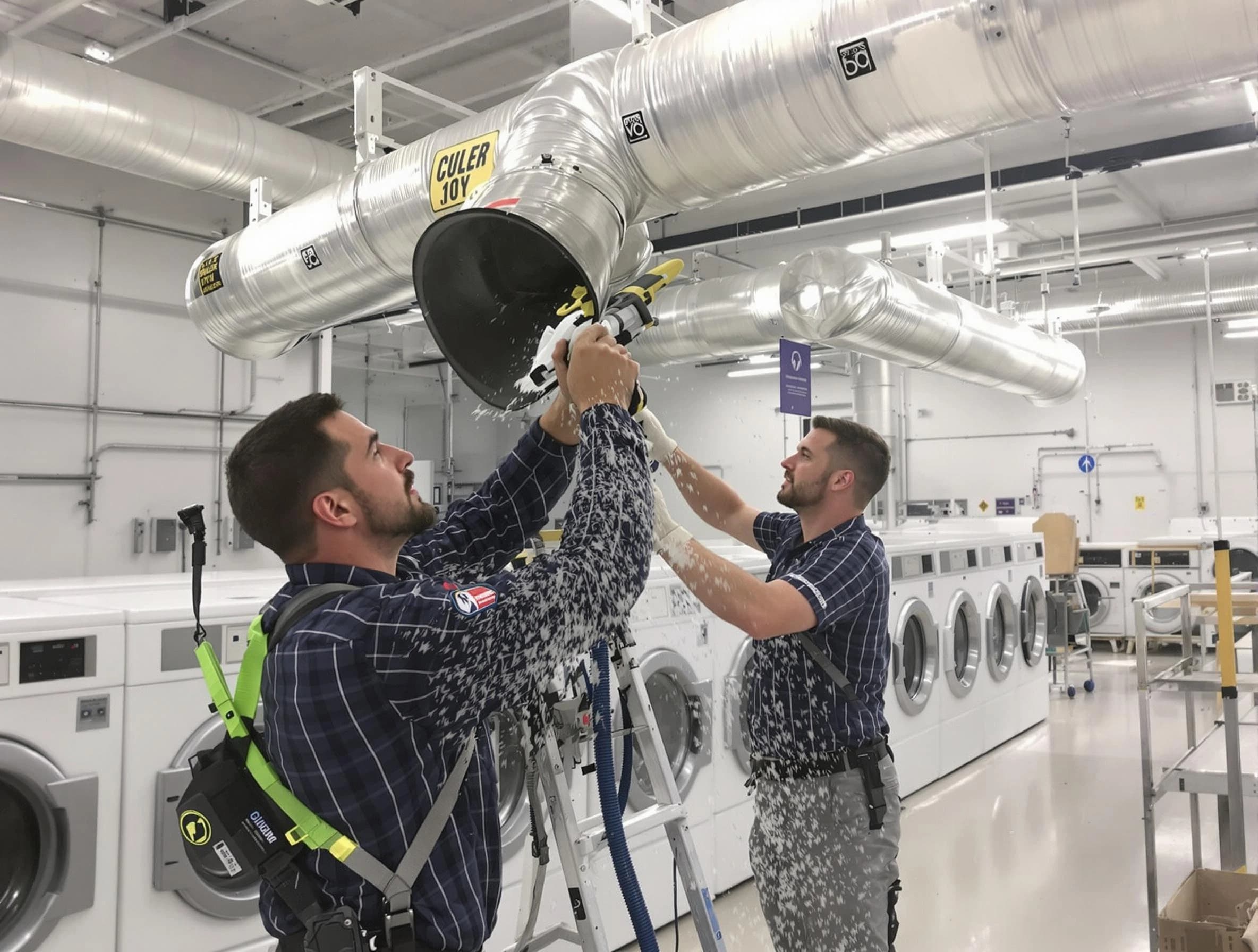 Fountain Hills Dryer Vent Cleaning team performing large-scale commercial dryer vent cleaning in Fountain Hills