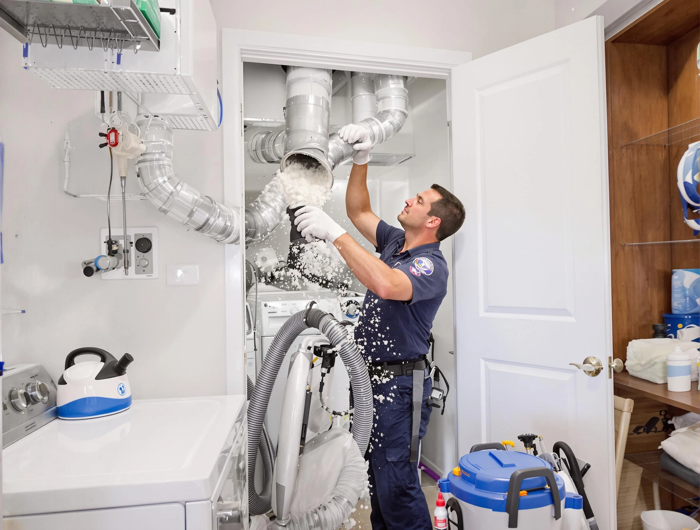 Fountain Hills Dryer Vent Cleaning technician delivering thorough residential dryer vent cleaning service in Fountain Hills
